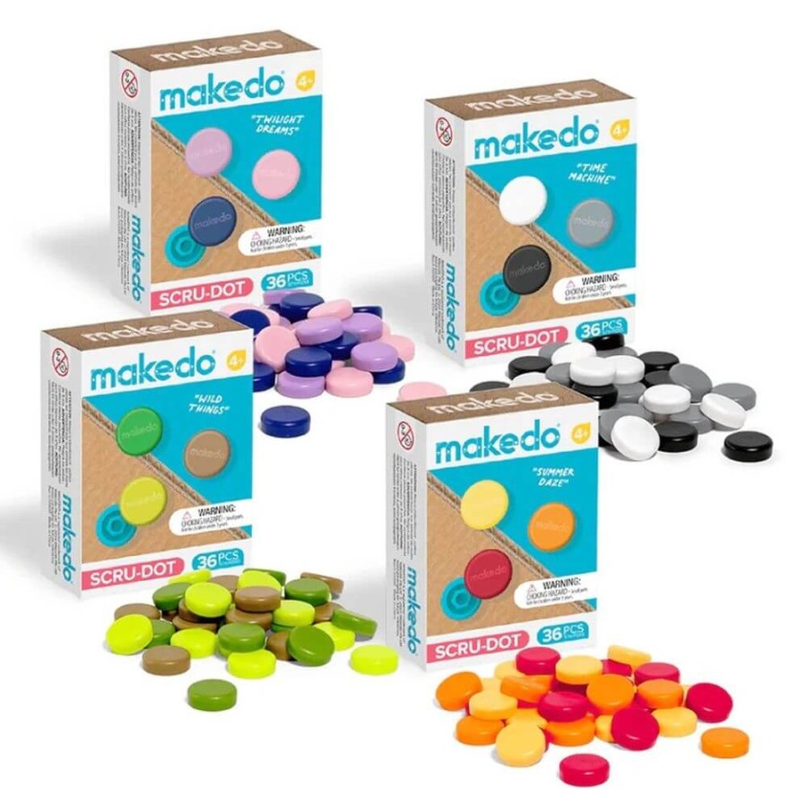 Ozdobne nakładki na śrubki Scru-Dot Makedo - Twilight Dreams 36 el. / Makedo