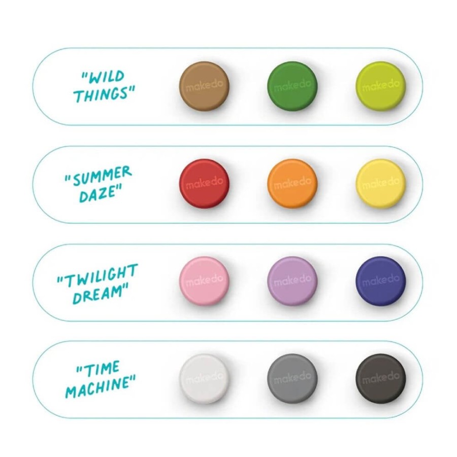 Ozdobne nakładki na śrubki Scru-Dot Makedo - Time Machine 36 el. / Makedo