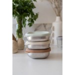 Pojemnik na jedzenie ze stali nierdzewnej z silikonową pokrywką, 250ml, 3 szt. - Natural set / Beaba