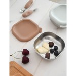 Pojemnik na jedzenie ze stali nierdzewnej z silikonową pokrywką, 250ml, 3 szt. - Natural set / Beaba