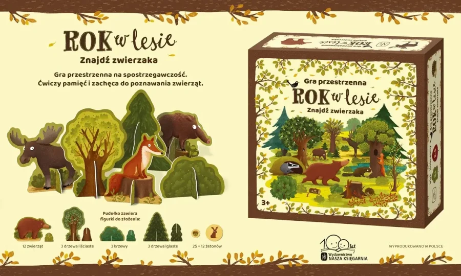 Rok w lesie. Znajdź zwierzaka / Wydawnictwo Nasza Księgarnia
