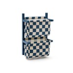 Półka ścienna materiałowa w szachownicę CIRCUS - check teal / Kid's Concept