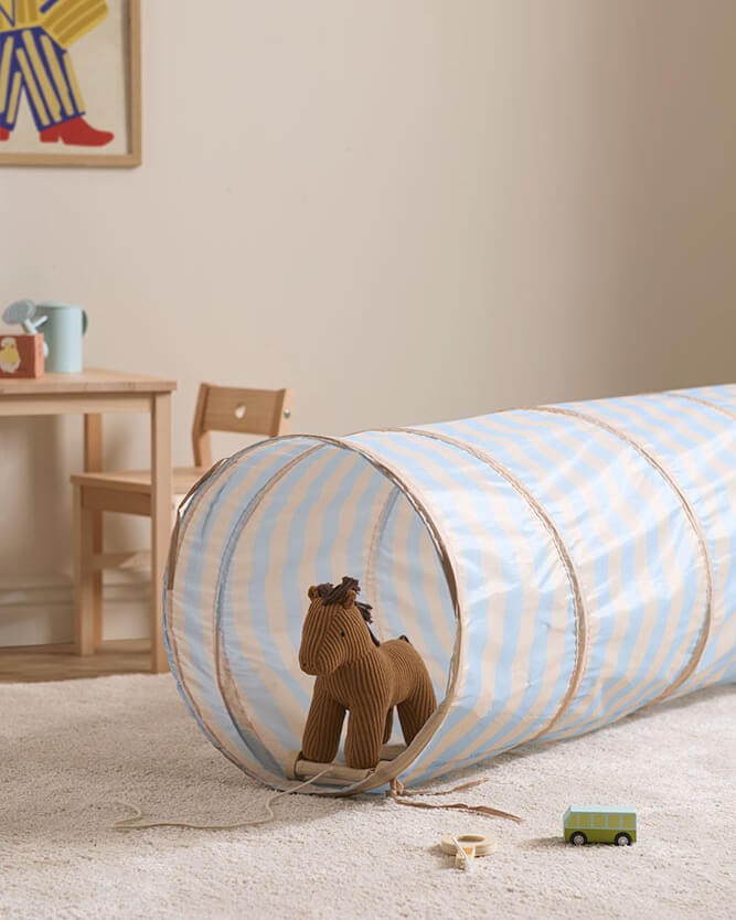 Tunel do zabawy - błękitny w paski / Kids Concept