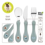 Zestaw sztućców ze stali nierdzewnej 3el. Tiny Team Piesek / Lassig