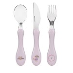 Zestaw sztućców ze stali nierdzewnej 3el. Tiny Team Kotek / Lassig