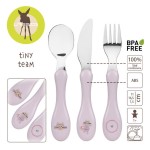 Zestaw sztućców ze stali nierdzewnej 3el. Tiny Team Kotek / Lassig