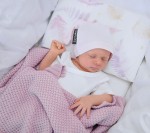 Bambusowy koc 80x100 PUDROWY RÓŻ / Lullalove