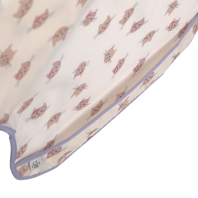 Zestaw śliniaków z długim rękawem 6m+ Tiny Team Kotek / Lassig