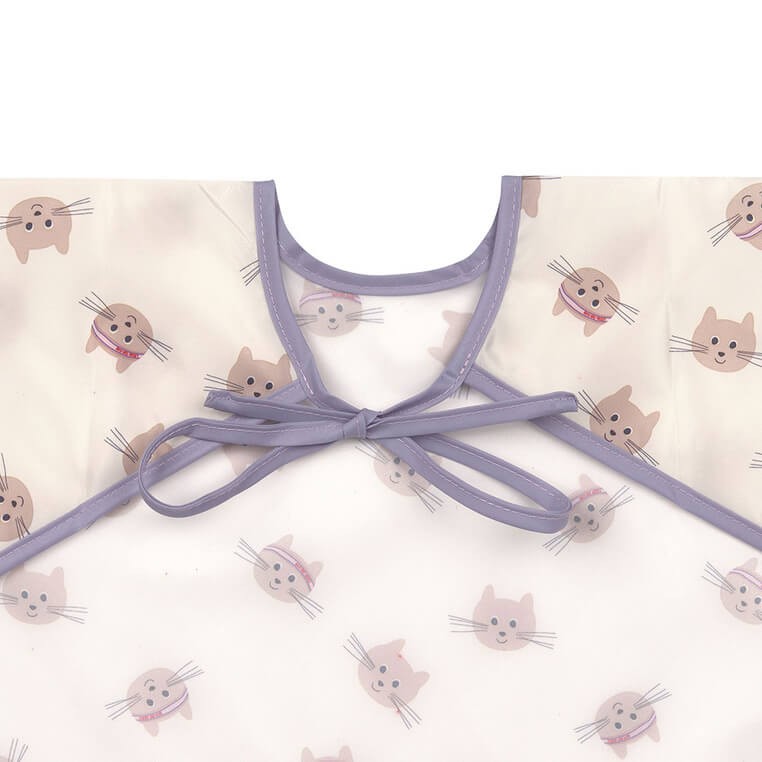 Zestaw śliniaków z długim rękawem 6m+ Tiny Team Kotek / Lassig