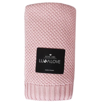 Bambusowy koc 80x100 pudrowy róż / Lullalove