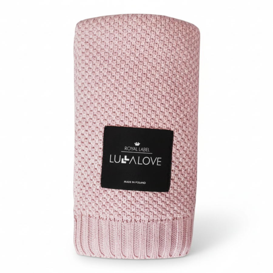 Bambusowy koc 80x100 PUDROWY RÓŻ / Lullalove