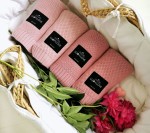 Bambusowy koc 80x100 PUDROWY RÓŻ / Lullalove