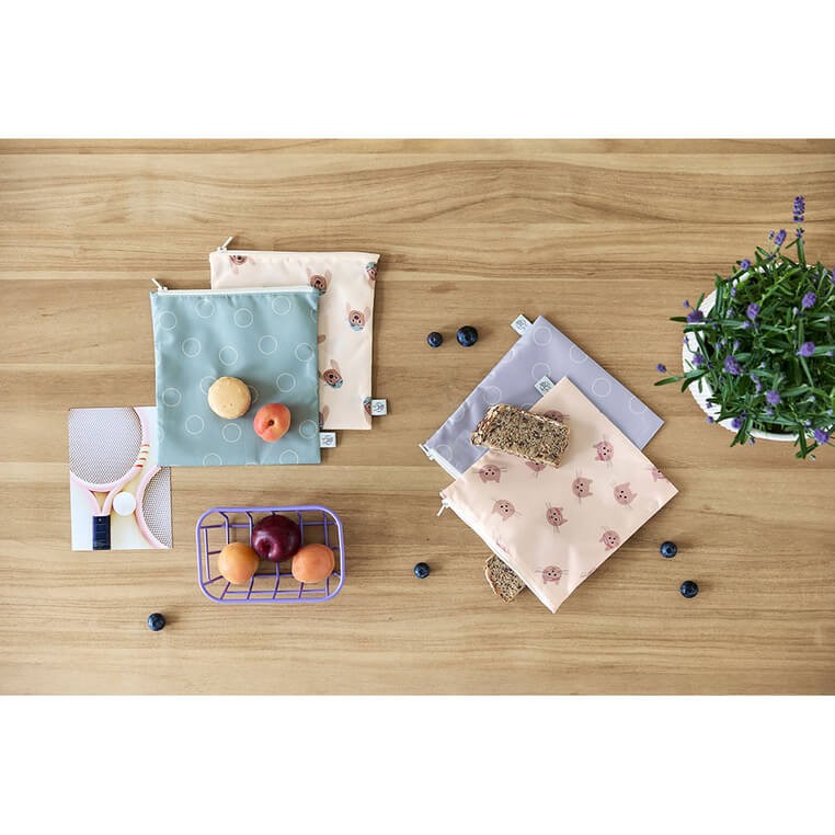 Torebka na przekąski Snack Bag na suwak 2 szt. Tiny Team Piesek / Lassig