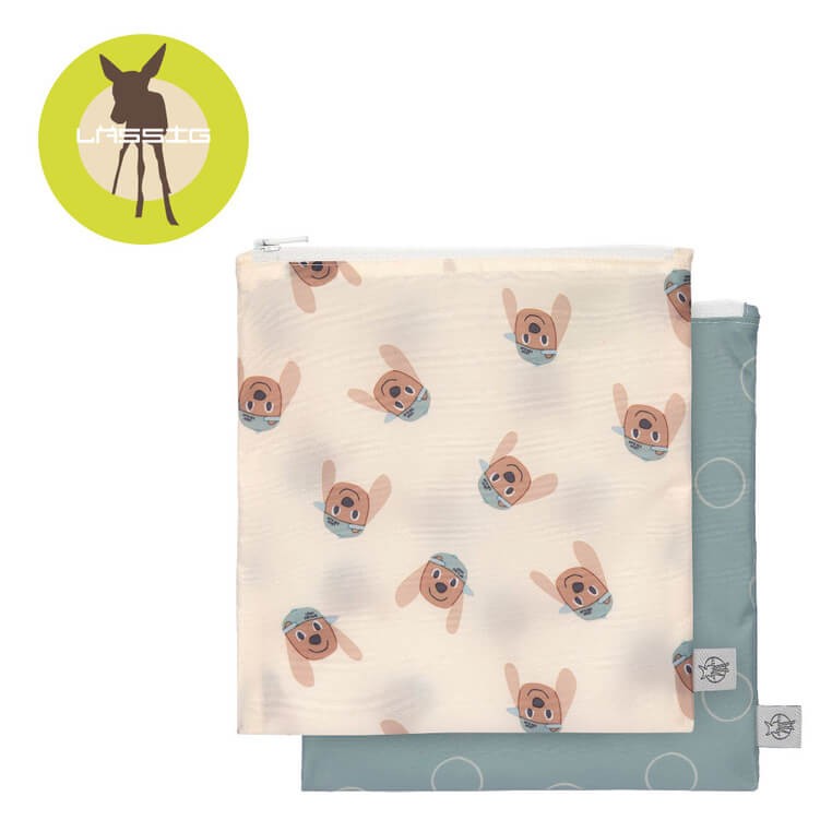 Torebka na przekąski Snack Bag na suwak 2 szt. Tiny Team Piesek / Lassig