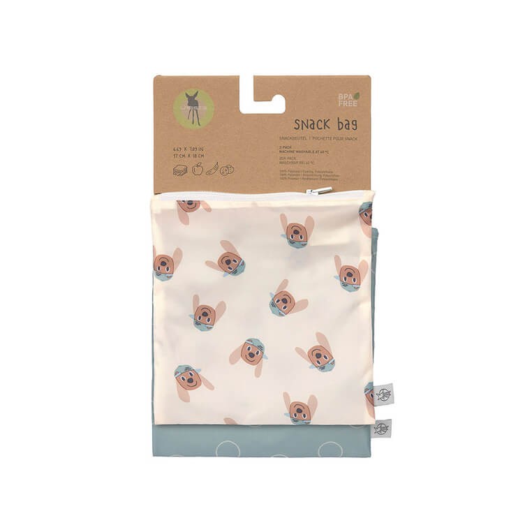 Torebka na przekąski Snack Bag na suwak 2 szt. Tiny Team Piesek / Lassig