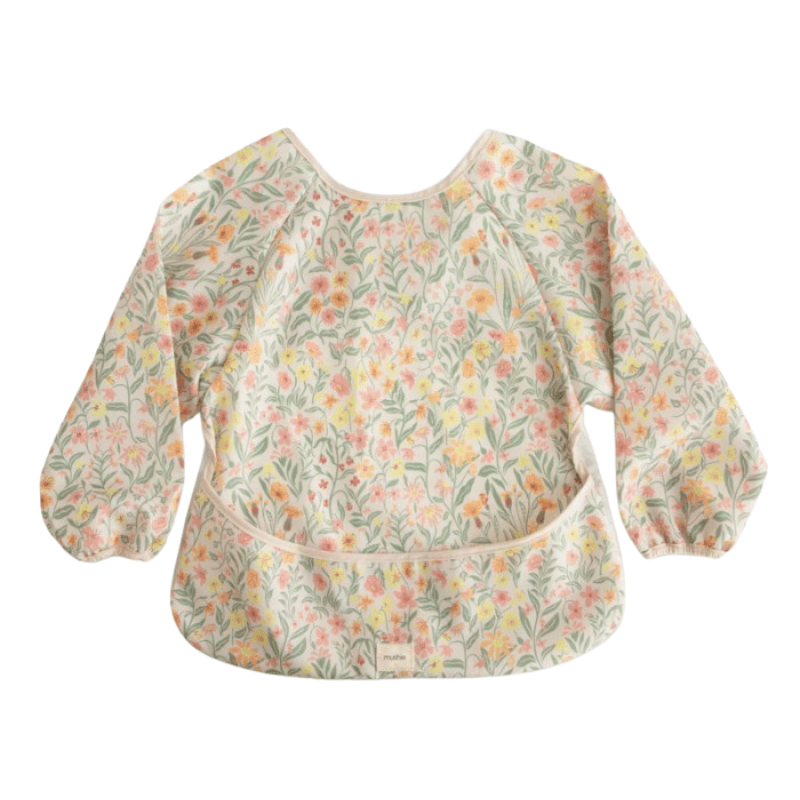 Śliniak z długim rękawem - Pastel Blooms / Mushie