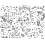 Duża Mata Silikonowa do Kolorowania A3 - Symbole Polski / HeyDoodle