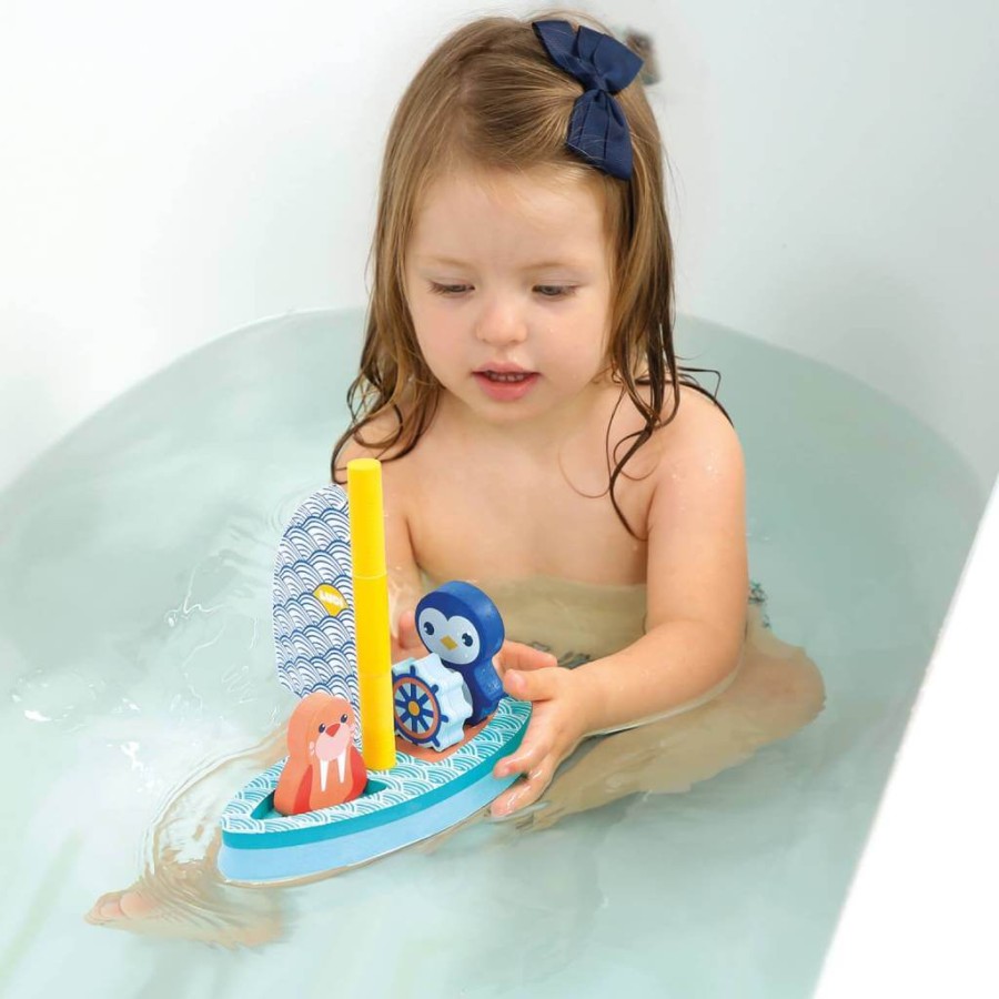 Piankowa żaglówka do kąpieli z pingwinem i morsem / LUDI