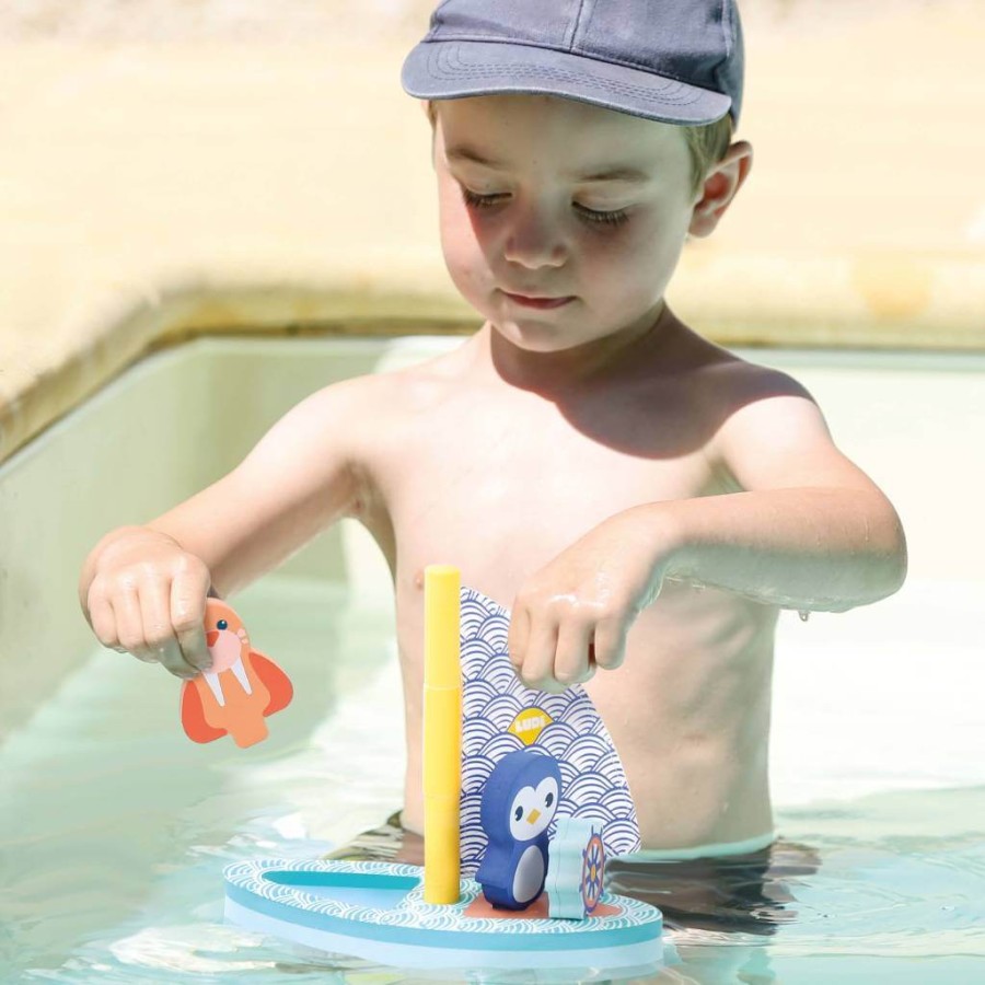 Piankowa żaglówka do kąpieli z pingwinem i morsem / LUDI