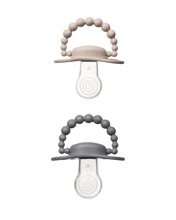 Zestaw dwóch smoczków pozycjonujących - Sand Storm, Lovely Gray / LUU Kids