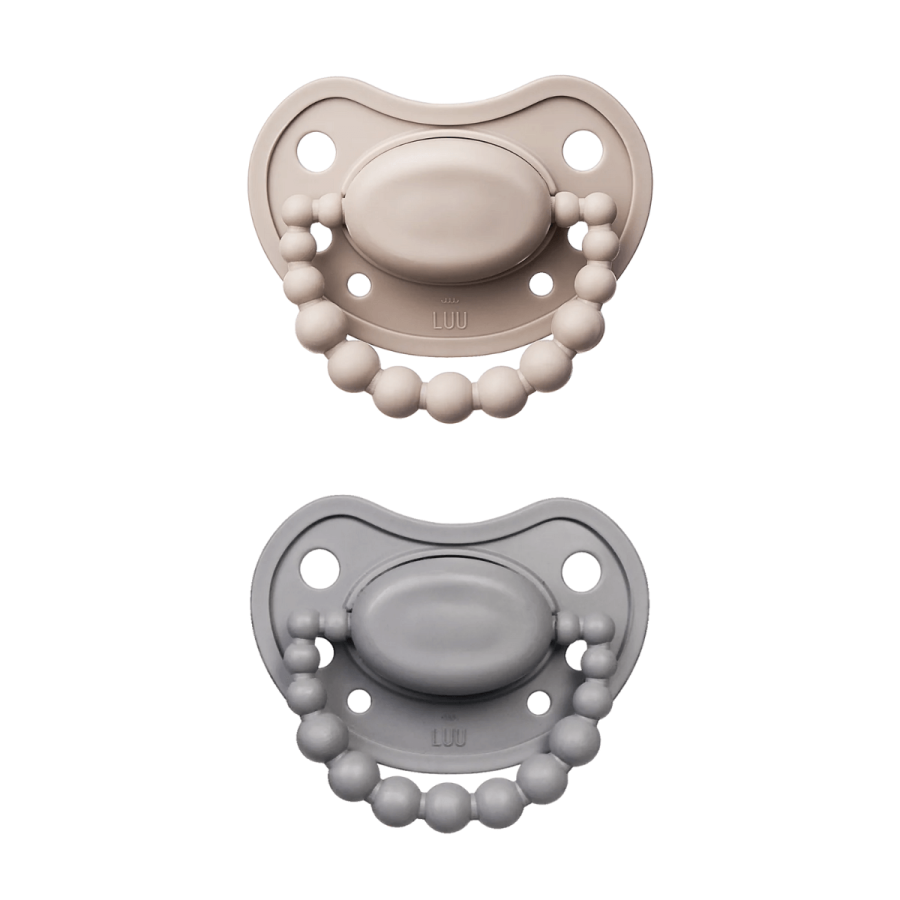 Zestaw dwóch smoczków pozycjonujących - Sand Storm, Lovely Gray / LUU Kids