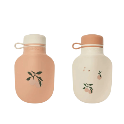Silikonowe tubki na pokarm Lizzie, 2szt. - peach, sea shell / Liewood