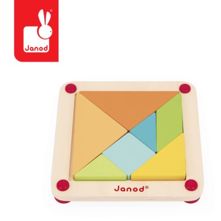 Układanka drewniana Tangram Sensoriel / Janod