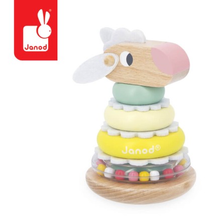Drewniana układanka wańka-wstańka Owieczka Zigolos / Janod