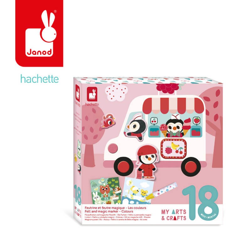 Multizestaw kreatywny Filc i magiczny pisak - Kolory, My arts & crafts / Janod