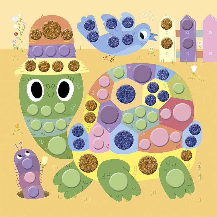 Multizestaw kreatywny 3-latka My arts & crafts - Okrągłe mozaiki, 3+ / Janod