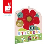 Duże naklejki na arkuszach 100 szt. Zwierzęta w ogrodzie / Janod