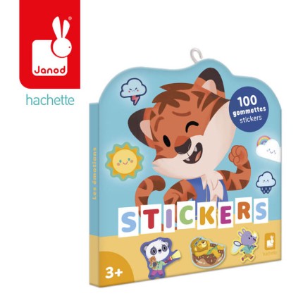 Naklejki na arkuszach 100 szt. Emocje 3+ / Janod