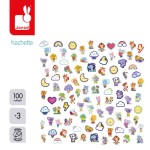 Naklejki na arkuszach 100 szt. Emocje 3+ / Janod