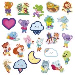 Naklejki na arkuszach 100 szt. Emocje 3+ / Janod