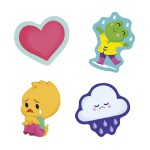 Naklejki na arkuszach 100 szt. Emocje 3+ / Janod