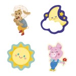 Naklejki na arkuszach 100 szt. Emocje 3+ / Janod