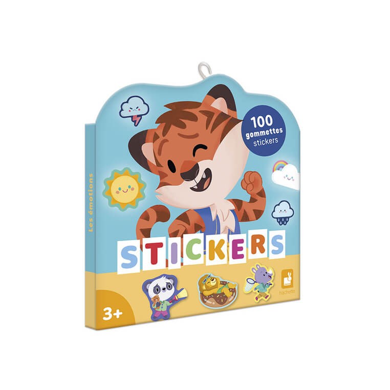 Naklejki na arkuszach 100 szt. Emocje 3+ / Janod