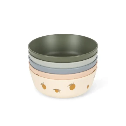 USZKODZONE OPAKOWANIE: Zestaw miseczek, 5szt. - lemon mix / Konges Slojd