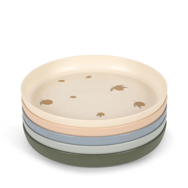 USZKODZONE OPAKOWANIE: Zestaw talerzyków, 5szt. - lemon mix / Konges Slojd