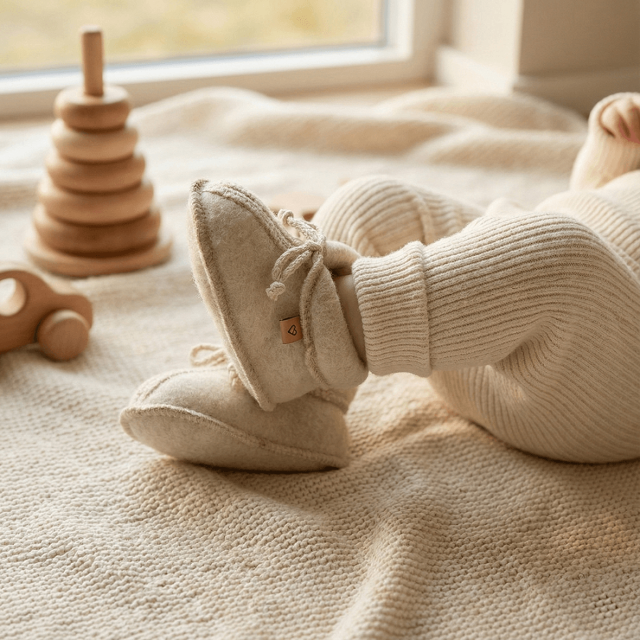 Buciki dziecięce wełniane Sierra - brown / Zaffiro