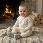 Buciki dziecięce wełniane Sierra - grey / Zaffiro