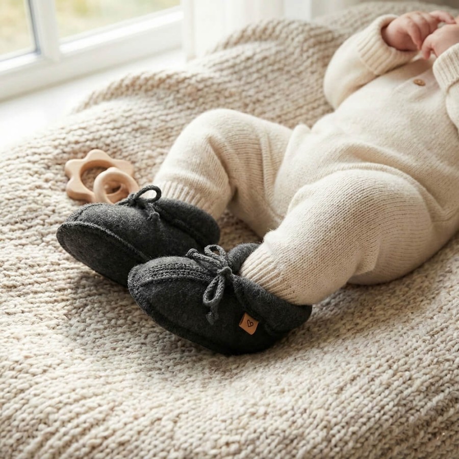 Buciki dziecięce wełniane Sierra - anthracite / Zaffiro