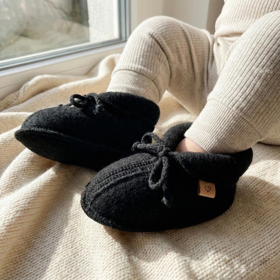 Buciki dziecięce wełniane Sierra - anthracite / Zaffiro