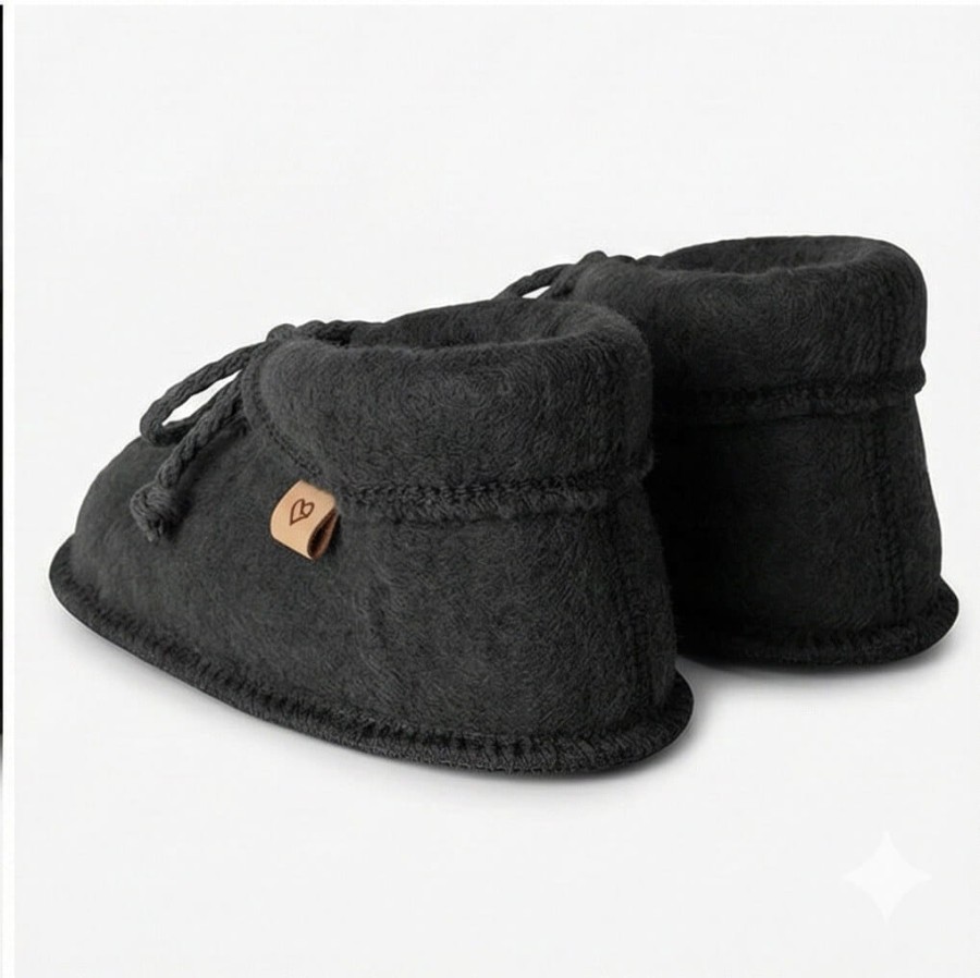 Buciki dziecięce wełniane Sierra - anthracite / Zaffiro