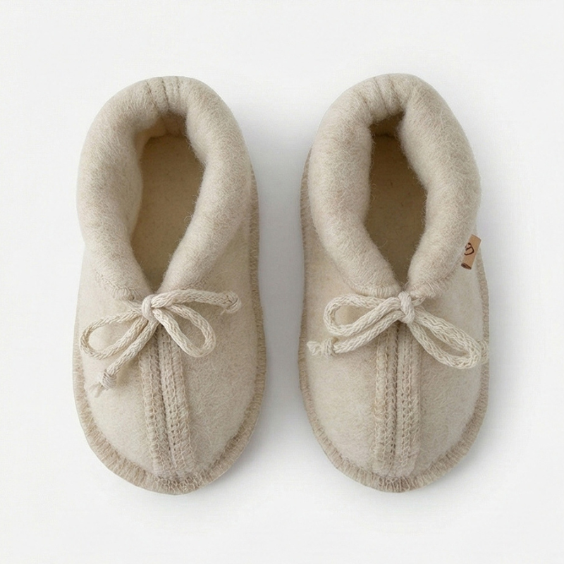 Buciki dziecięce wełniane Sierra - beige / Zaffiro