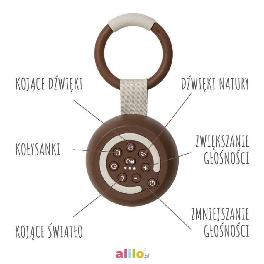 Alilo CocoNap W1 - odtwarzacz MP3 i lampka do karmienia - kokos