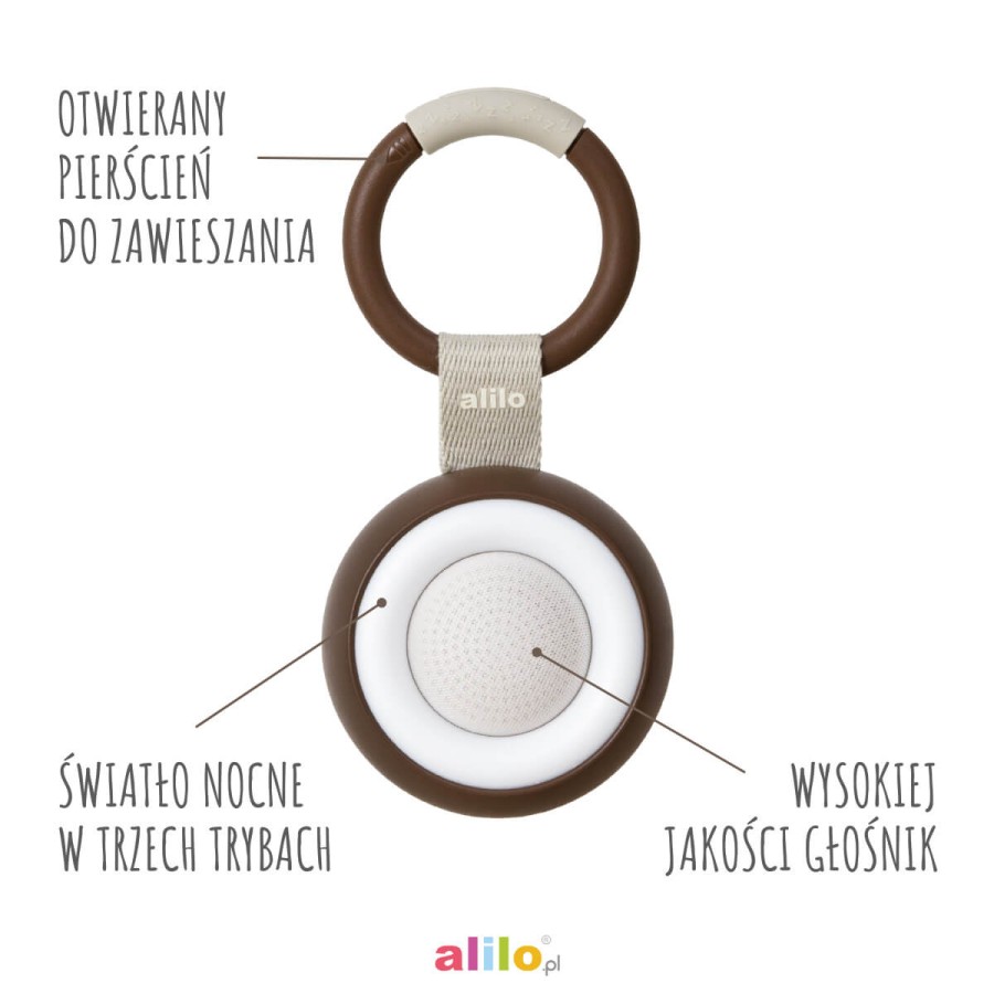 Alilo CocoNap W1 - odtwarzacz MP3 i lampka do karmienia - kokos