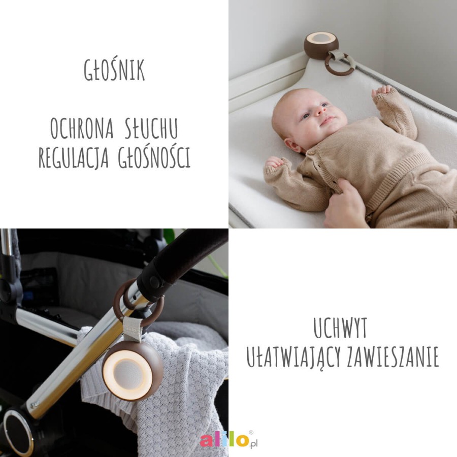 Alilo CocoNap W1 - odtwarzacz MP3 i lampka do karmienia - kokos