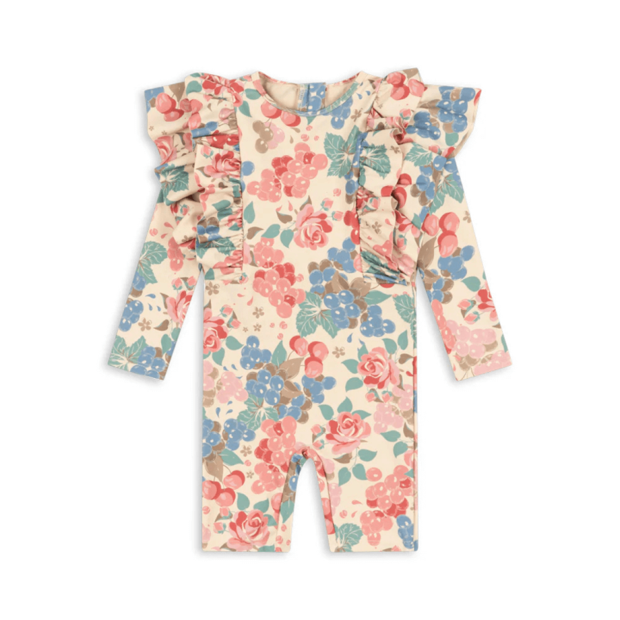 Kombinezon kąpielowy Manuca Frill - bloomiegrape / Konges slojd