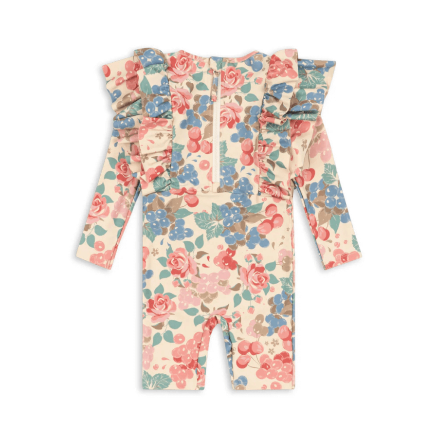 Kombinezon kąpielowy Manuca Frill - bloomiegrape / Konges slojd